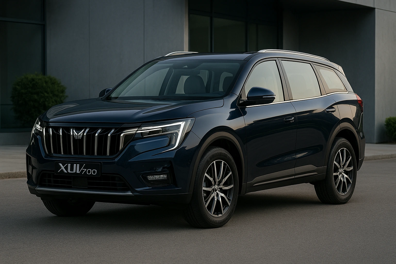 mahindra xuv700 facelift 2025 front design new grille led drl updated exterior